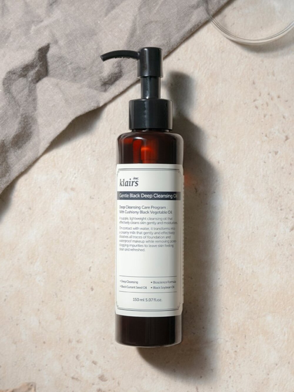 KLAIRS Gentle Deep Black Cleansing Oil NEW 150mL